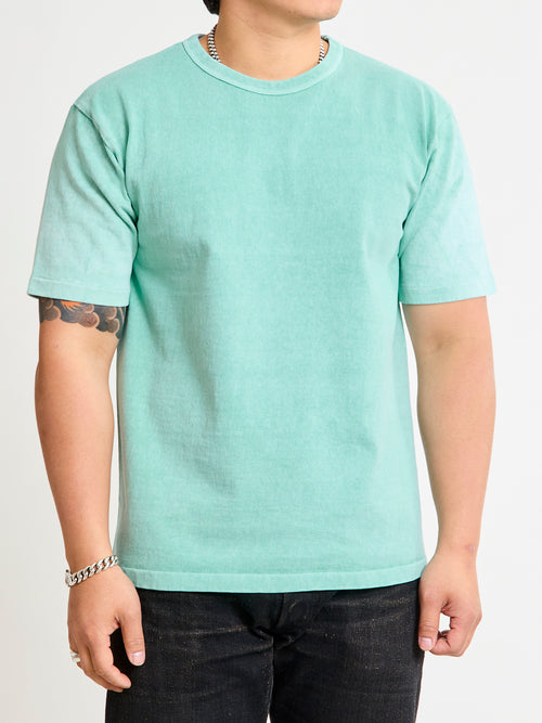 Stand Wheeler Pigment-Dyed T-Shirt in Turquoise