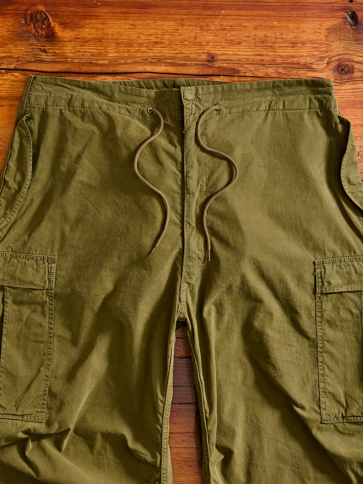 Cotton Nylon Darted Cargo Pants in Olive – Blue Owl Workshop