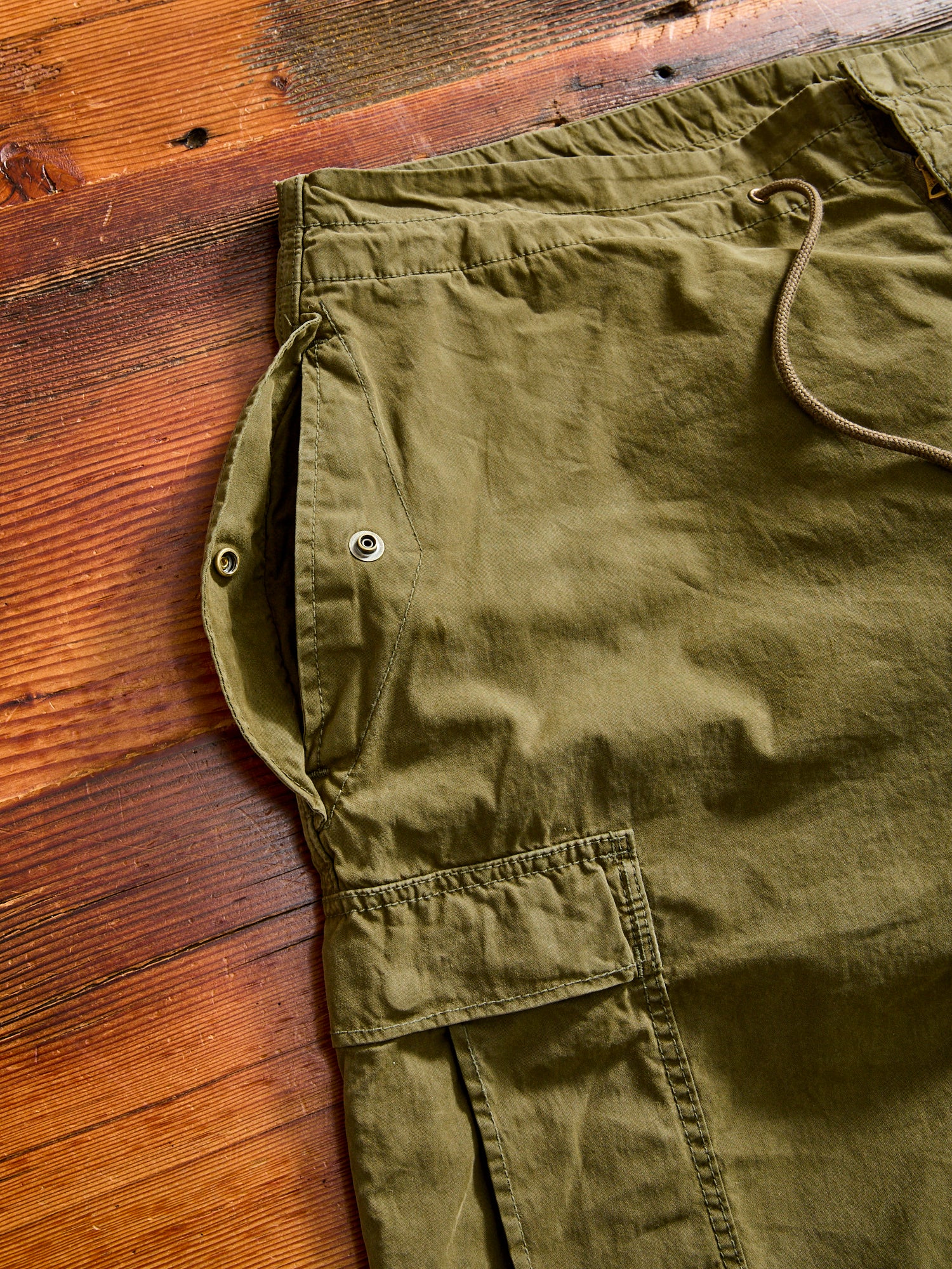 Cotton Nylon Darted Cargo Pants in Olive – Blue Owl Workshop