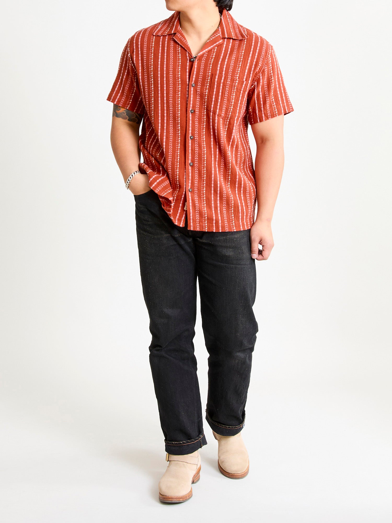The Wrench Short Sleeve Shirt in Orange Ace – Blue Owl Workshop