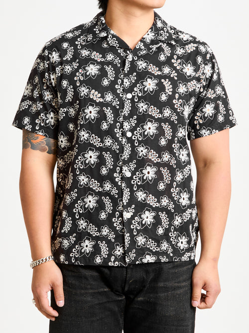 Folclore Button-Up Shirt in Black