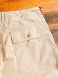 Fatigue Pants in Khaki Cotton Ripstop