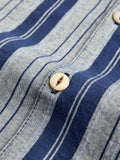 Hawaiian Button-Up Shirt in Mariner Stripe