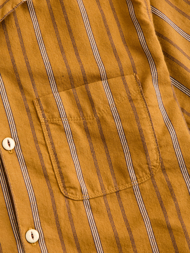 Hawaiian Button-Up Shirt in Lantern Stripe