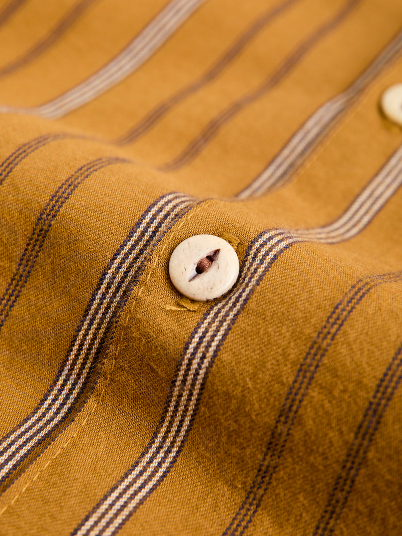 Hawaiian Button-Up Shirt in Lantern Stripe