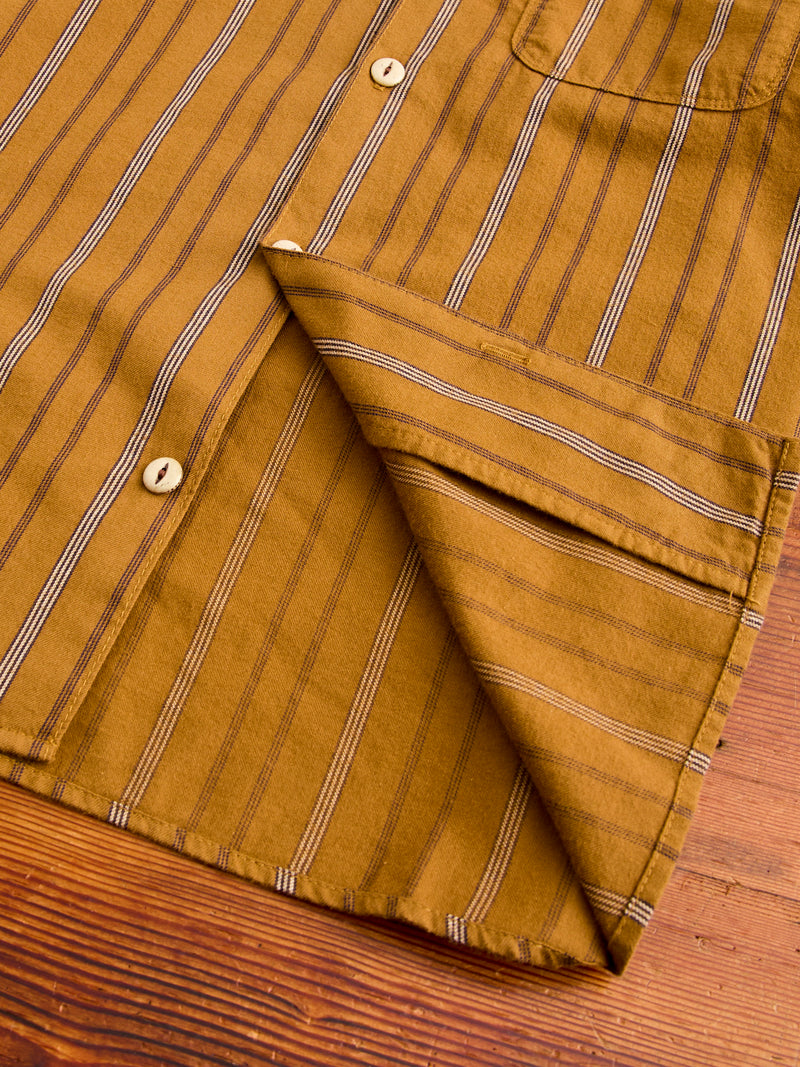 Hawaiian Button-Up Shirt in Lantern Stripe