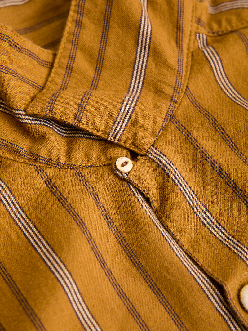 Hawaiian Button-Up Shirt in Lantern Stripe
