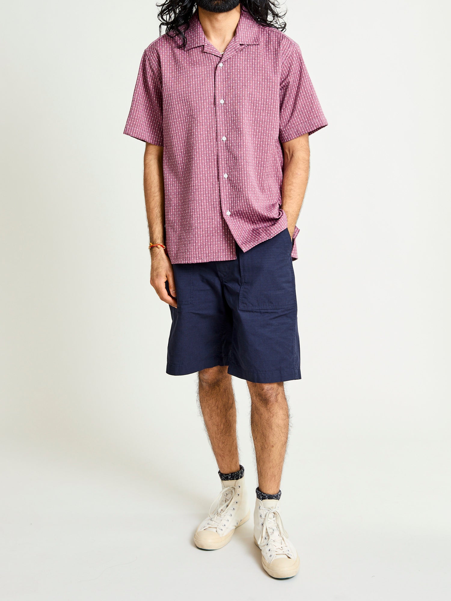 Dobby Camp Shirt in Pink – Blue Owl Workshop