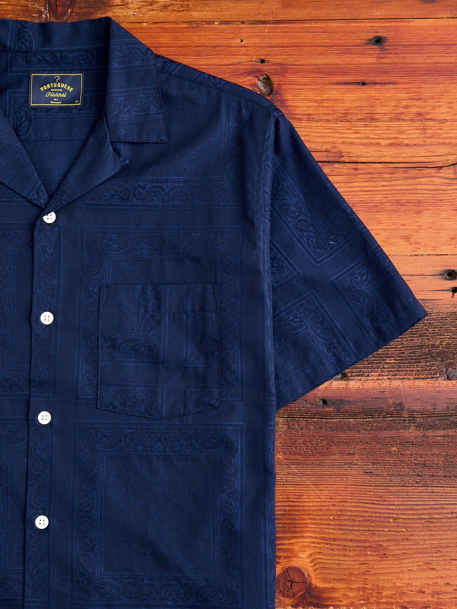 Classic Paisley Button-Up Shirt in Navy – Blue Owl Workshop