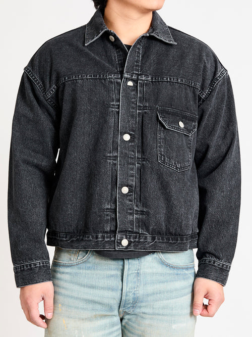 Denim Type-1 Jacket in Stonewashed Black