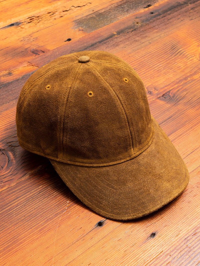 Suede Baseball Cap in Brown – Blue Owl Workshop - Main Image