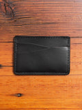 "Journeyman" Leather Card Wallet in Black