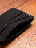 "Journeyman" Leather Card Wallet in Black