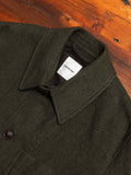 Wool Coverall Jacket in Olive