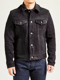 "3sixteen x Schott NYC" Goatskin Type-3 Leather Jacket in Black