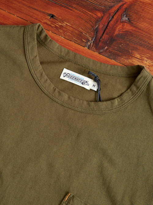 9oz Pocket T-Shirt in Olive Drab