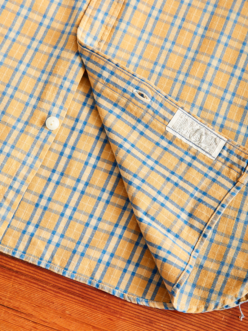 Cody Work Shirt in Tan/Indigo – Blue Owl Workshop