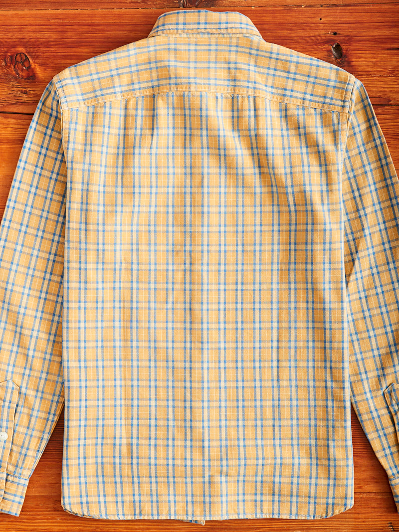 Cody Work Shirt in Tan/Indigo – Blue Owl Workshop