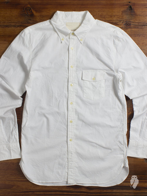 Oxford Cloth Button Down Shirt in White