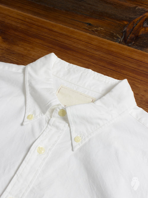 Oxford Cloth Button Down Shirt in White