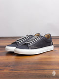 Leather Low-Top Sneaker in Navy