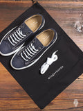 Leather Low-Top Sneaker in Navy