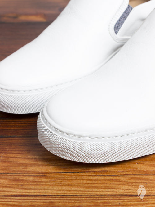 Leather Slip-On Sneaker in White