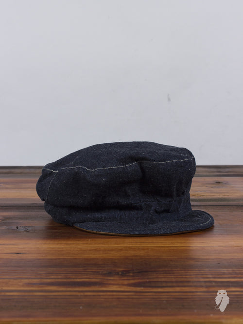 Unstructured Denim/Leather Engineer Cap