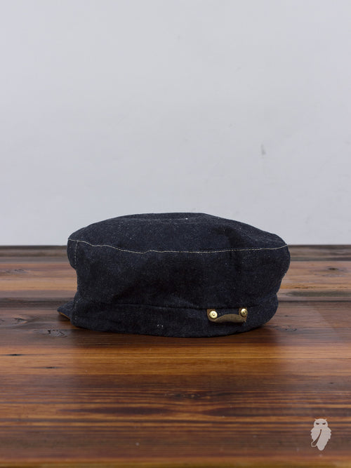 Unstructured Denim/Leather Engineer Cap