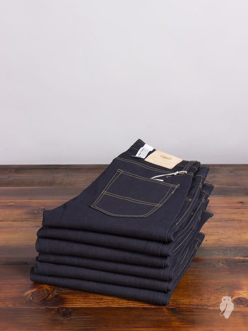 F002 "Indigo/Grey" 13oz Selvedge Denim - Slim Tapered Fit