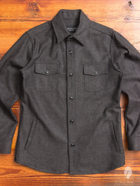 Wool Twill CPO Shirt in Grey – Blue Owl Workshop