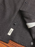 Wool Twill CPO Shirt in Grey