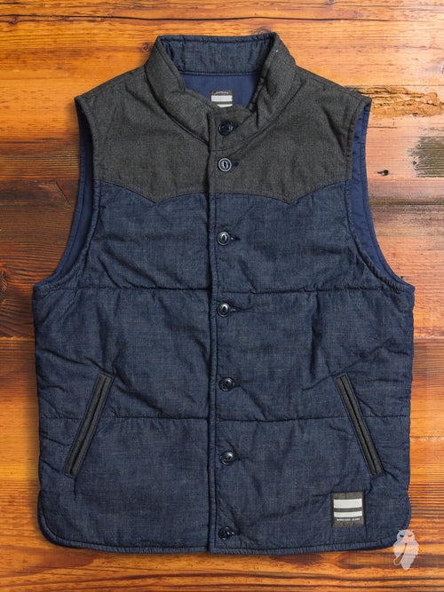 SV011-3 Western Chambray Vest Indigo 2017