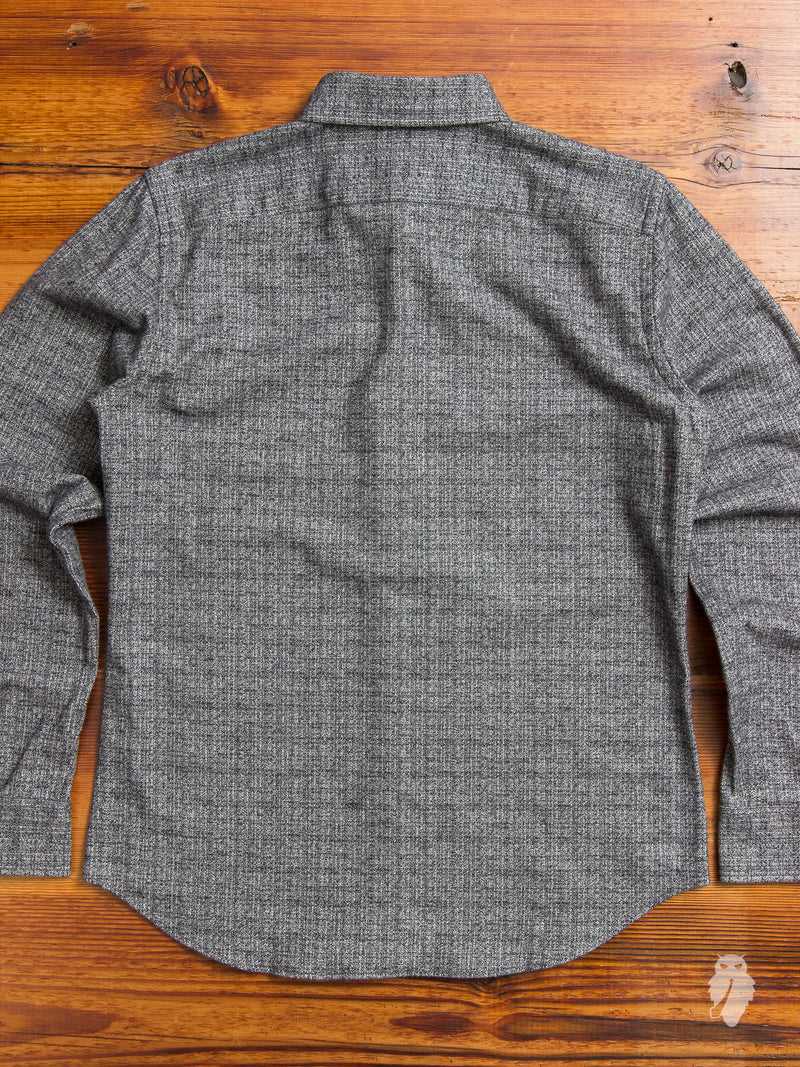 Static Slub Brushed Flannel in Charcoal