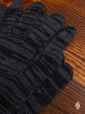 Melange Wool Gloves in Black