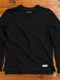 Slub Long Sleeve T-Shirt in Double Black