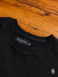 Slub Long Sleeve T-Shirt in Double Black