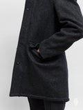 Wool Fishtail Parka in Charcoal