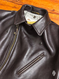"3sixteen x Schott NYC" Arabica Perfecto Leather Jacket in Brown