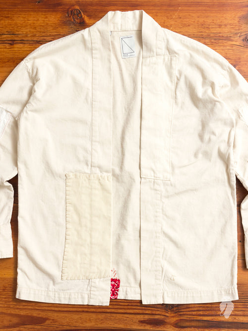Haori Western Denim Shirt in White