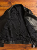 Leather Double Rider Jacket in Black