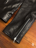 Leather Double Rider Jacket in Black