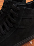 Court Hi-Top Sneaker in Black Suede
