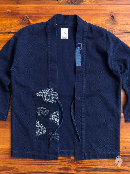 Haori Sashiko Shirt in Indigo Kofu Remake