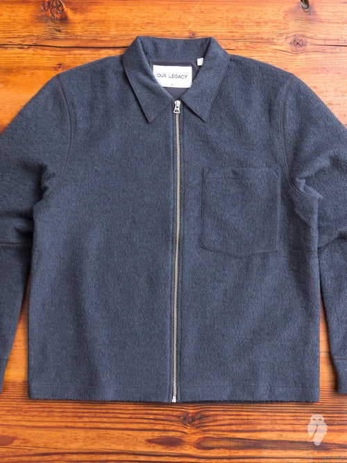 Raw Edge Blouson in Graphite