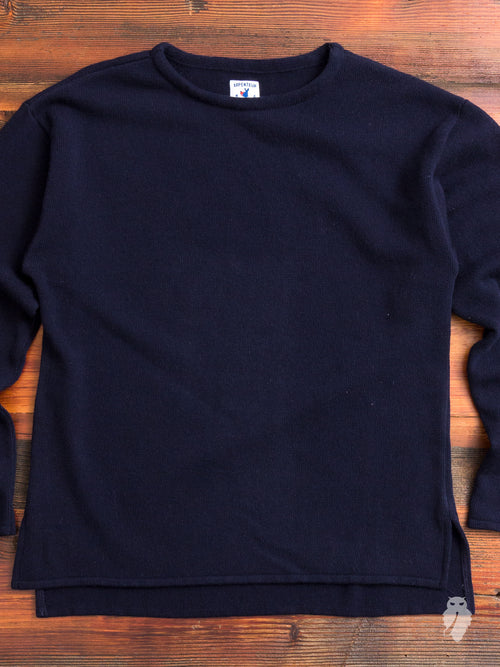 "Mariniere" Lambswool Sweater in Navy