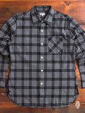"Ted" Shaggy Flannel Shirt in Grey