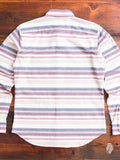 Barre Stripe Button-Down Shirt in White