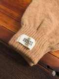 Fingerless Wool Gloves in Camel