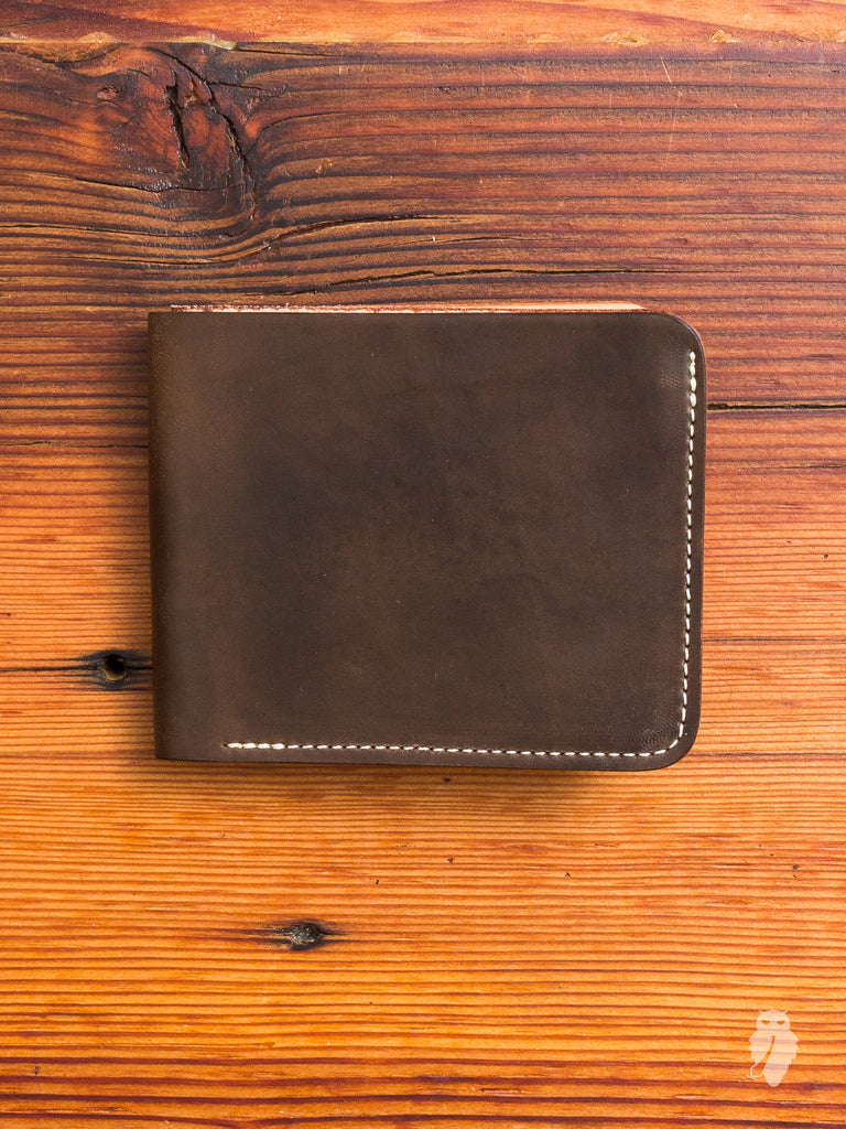 Shell Cordovan Bifold Wallet in Brown